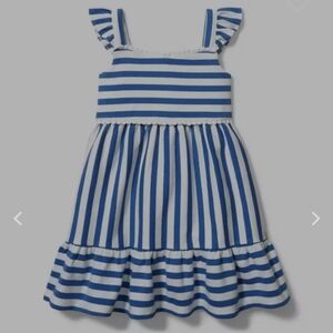 Janie and Jack Navy and White Striped Dress